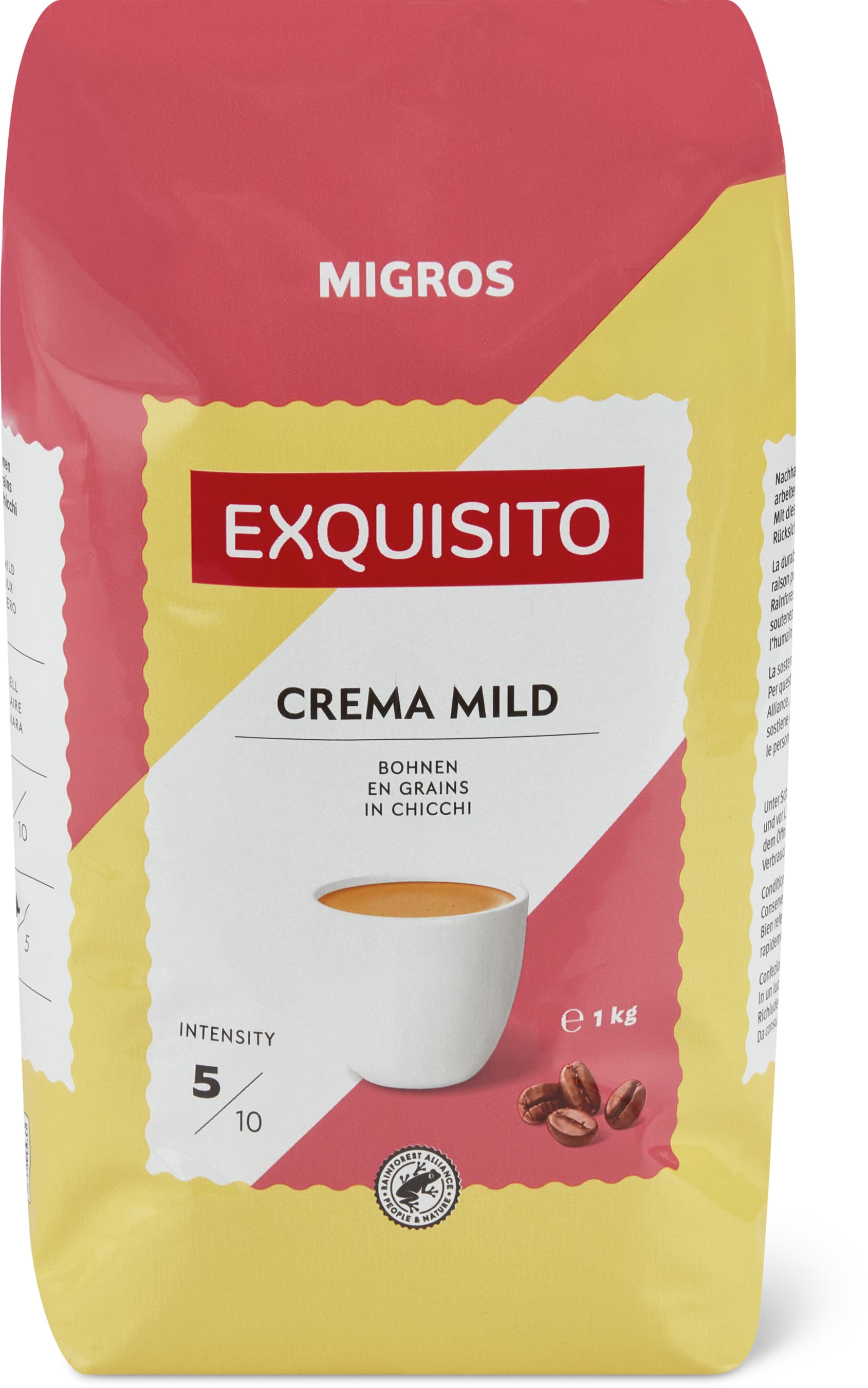 Migros Exquisito Caffè in chicchi Crema mild 1kg